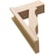 Ekena Millwork 8-in W x 20-in D x 32-in H Funston Block Rough Cedar Woodgrain TimberThane Outlooker, Primed Tan OUTUR080X20X32FST44RCPR - alternate 4